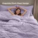 Bedsure Full Comforter Set Light Purple - Bed in a Bag Full Size Bedding Set 7 PCS, GentleSoft Pintuck Bed Set Gift for Family, All Season Down Alternative Comforter with Sheets, Pillowcases & Shams