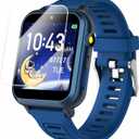 Kids Game Smart Watch for Kids with 24 Puzzle Games HD Touchscreen Camera Music Player Pedometer Alarm Clock Calculator Flashlight 12/24hr Kids Watch Gift for 4-12 Year Old Boys Toys for Kids