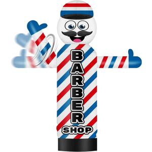 6FT Tall Inflatable Wavers Inflatable Tube Man (12''Diameter) Wacky Wavy Dancing Guy for Outdoor Decoration Advertising Business Promotion - Barber Shop (Blower Not Included)