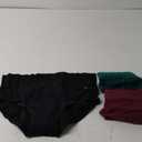 Rdiner Heavy Flow High Absorbency Period Underwear Women, Leakproof Panties Postpartum Menstrual Hipster Briefs Teens 3 Pack (X-Large, Black+red+green)