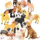 Liberty Imports 18PCS Large Dog Figurines Playset, 4" Realistic Puppy Toy Animals, Big Plastic Dog Breed Figures, Party Favors, Cake Toppers, Kids Animal Play Set