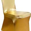 Stretch Chair Cover Chair Slipcover Chair Decoration for Wedding Banquet Party (Shiny Gold)