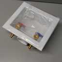 Universal Washing Machine Outlet Box, 1/2-Inch Pex Crimp x 3/4-Inch MHT Connection with Center Drain, Laundry Washer Valve Outlet Box