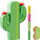 Cinco De Mayo Cactus Pinata for Kids Birthday Party, (16.75x11.25x3 in.) for Fun Fiesta Taco Party Supplies, Luau Event Photo Props, Mexican Theme Decoration, Carnivals Festivals, Taco Tuesday Event