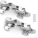 165 Degree Corner Cabinet Hinges 2 Pack Full Overlay Hydraulic Concealed Soft Closed Cabinet Hinges Zishengho Frameless for Lazy Susan Corner Cupboard Kitchen Folding Door 1 Pair