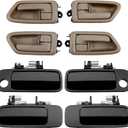Gledewen Exterior & Interior Door Handle Set, Beige, Compatible with 1997-2001 Toyota Camry, Front & Rear & Left & Right, 6922033040, 6921033040, 6927733020, 6927833020, Driver Passenger Handle
