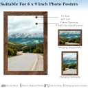 3 x 6x9 Picture Frame Deep Brown for Wall Hanging or Tabletop, Wood 6 x 9 Frame Photo Frame for Wall Horizontally or Vertically, Deep Brown, 1 Pack