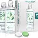 Biotrue Hydration Plus Contact Lens Solution with Lens Case, Multi-Purpose Solution for Soft Lenses, Hydrates with Hyaluronan, Cleans, Clears, and Disinfects for All-Day Comfort, 10 Fl Oz (Pack of 2)