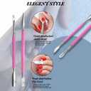 Manicure Pedicure Set - 10-in-1 Stainless Steel Grooming Kit, Personal Care Tools, Nail Nipper, Cuticle Cutter, Scissors, Tweezers, Blackhead Remover, Nail File & Case (Pink)
