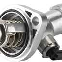 Engine Coolant Thermostat Housing Assembly - Compatible for Hyundai Elantra 2.0L L4 - Gas 2017-2020,for Hyundai Veloster 2.0L L4 - Gas 2017-2020 [Base, Premium] - Replace Part 255002E085