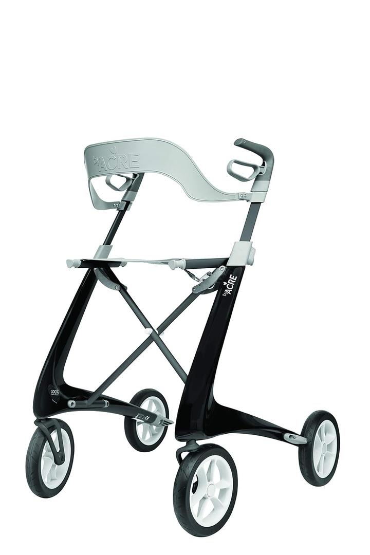 byACRE Carbon Ultralight Back Rest for Wide Model Rollator, Gray Adjustable Back Support Accessory, Rollator Not Included
