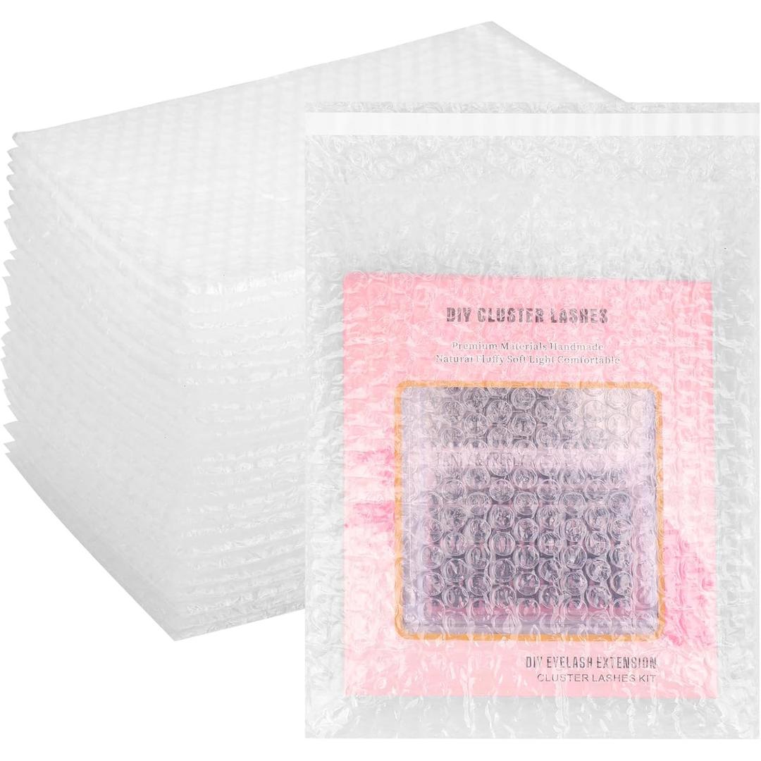 10Pack Bubble Out Bags Pouches 8" x 10" Clear Self Sealing Bubble Pouch Bags, Lightweight Double Walled Bubble Cushioning Bags, Protective Wrap Shockproof Foam Bags for Shipping