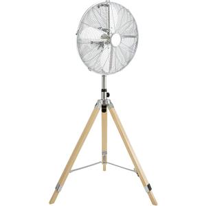 Simple Deluxe Retro Tripod Fan, Home Air Circulation Nostalgic Vertical Fan, 3 Speeds, Adjustable Height, Silver-16 Inch, 16 Inch