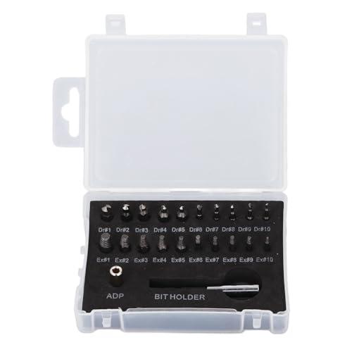 Ktsxxops 22PCS Set Broken Bolt Remover Set High Speed Steel Multifunctional Damaged Screw Extractor Kit