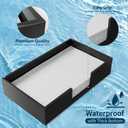 Acrylic Guest Towel Napkin Holder,Black Bathroom Paper Hand Towels Storage Tray,Disposable Paper Towel Holder for Bathroom,Kitchen,Parties,Weddings, Hotel and Restaurant