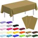 3 x 3 Pack Plastic Table Cloth Rectangle 54 x 108 inch Plastic Tablecloth Disposable Rectangle Leakproof for Parties, Picnic, Camping, Birthday, Weeding
