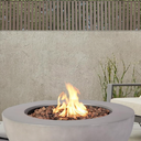  Outdoor 31.5-inch 50,000 BTU CSA Certification Bowl Concrete Firepit SUS201 Round Burner (31.5 x 14.5 in, Gray 31.5")