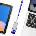 Bulk Swivel USB Flash Drive 1GB 20 pack Storage Capacity with Lanyard USB 2.0 High Speed Data Transfer, Portable Thumb Drive (Blue) (1, GB)