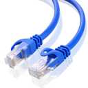 2 x CAT 6 10 ft Ethernet Cable, Indoor High-Speed 10Gbps Snagless Long CAT6 10FT Ethernet Cable for Internet, Router, Modem, Gaming, PlayStation, Xbox, POE Camera (Blue, 10FT)