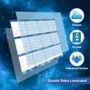 24" x 36" 2026 Wall Calendar Dry Erase - Large Starry Sky Calendar Wet & Dry Erasable Laminated 12 Month Annual Yearly Planner, Reversible, Horizontal/Vertical, with Major Holidays Julian Dates