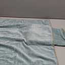 MIULEE Pack of 2 Couch Throw Pillow Covers 24x24 Inch Coastal Aqua Blue Farmhouse Decorative Pillow Covers with Stitched Edge Soft Chenille Solid Dyed Spring Pillow Covers for Sofa Bed Living Room