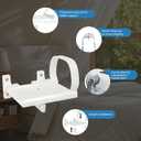Upgraded Cpap Wall Mount Shelf Kit, Cpap Wall Mount Shelf Kit for AirSense 11 with Cpap Hose Hanger & Mask Hook, Save Space,Save Space, Avoids Hose Tangle White