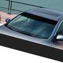 Universal Front Rear Windshield Window Banner Vinyl Decal Transparent Window Sticker Car Window Body Trunk Headlight Decoration Sticker Black