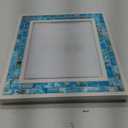 GIFTME 5 Beach Picture Frame 8x10,Mosaic Picture Frame Mother of Pearl,Turquoise Tabletop or Wall Hanging Photo Frame(8x10 inch, Blue,1pc)