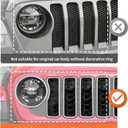 JeCar Grill Inserts for 2024 2025 2026+ Jeep Wrangler JL JLU Grill Cover & Headlight Covers Trim Kit, Not Fit for JL Sport & Sports (Black 9pcs)