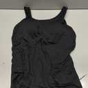 Tank Tops for Women with Built in Shelf Bra Casual Wide Strap Basic Camisole Sleeveless Layer Top for Winter (X-Large, Black)