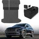 Cargo Trunk Mat with Backrest Mats for Hyundai Tucson 2022-2026,All Weather Protection TPE Heavy Duty Cargo Liner Tucson Accessories,Black