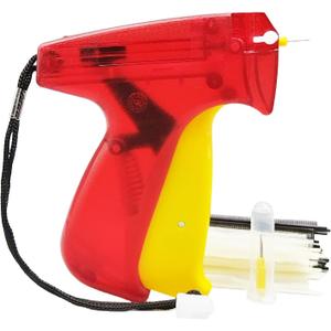 2 x Tagging Gun Kit, Fine Stitch Gun for Clothes Sewing Quilting Hemming Quick Stitch Tag Gun with 2 Needles,2000 White &2000 Black 4.5mm Fasteners(Replaceable),Mini Stitch Tagging Gun for Clothing (Red)