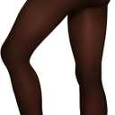 Women's Fleece Lined Tights, L-XL, Brown