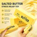 3PCS Butter Squishy Stress Toy,Soft Novelty Toy,Realistic Butter Stick Fidget, Slow Rising Soft Squeeze Toy for Adults Stress Relief & Anxiety Relief (3PCS Butter 01)