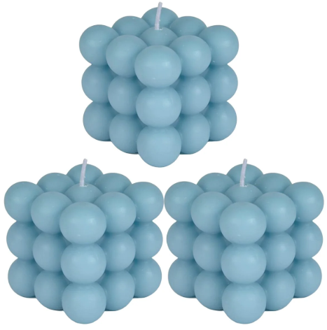 Candle Moulds Square Cube Candle Mould DIY Cloud Shape Aromatherapy Silicone Candle Mold 2.5inch (Set of 3)