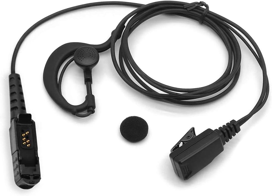 Earpiece Headset Fits for Motorola MotoTRBO Radio DP2400 DP2400e DP3441e XPR3300e XPR3500 MTP3000 XiR P6600 Walkie Talkie G-Style Clip Ear Hook Hanger PTT Headset Multi-pin