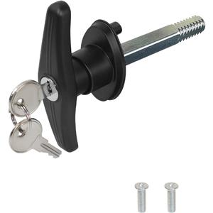 Truck Cap T-Handle Lock for Camper Shell Replacement Locking Latch Parts, Truck Bed Topper Door Locking Accessories Kit with Keys - L