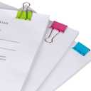 5 x Medium Sized Binder Clips with Clear Plastic Storage Container - 12 Pieces - Large