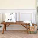 Handcrafted Solid Wood Bench, 43" - Farmhouse-Style Entryway Seating for Living & Dining Room, Rustic Design, Natural Finish