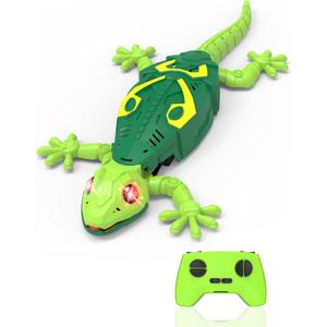 Wall Climbing Lizard,Wall Crawler Gecko,Remote Control Car Robot for Kids,Floor Ceiling Crawling Electric Lizard,Cool Prank Toy,Christmas Birthday Gifts for 3 4 5 6 7 8 9 10+ Year Old Boys Girls Teens (Green)