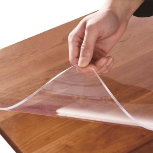 Square 48x48 Inches 1.5mm Thick Transparent Table Protector Waterproof PVC Table Pad Desk Cover Plastic Desk Mat for Night Stand Sofa Side End Dresser Coffee Table Heat Resistant Non-Slip (Clear)