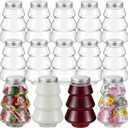 12 Pcs Christmas Tree Plastic Candy Jar Christmas Favor Candy Boxes Chocolate Treat Party Favor Jar Container Holders for Party Decorations Gift