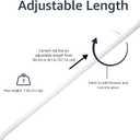 Amazon Basics No Drill Spring Tension Curtain Rod, Adjustable Length 36-54", Classic Finial, White