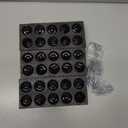 30 Pack Black Cabinet Knobs, 1-3/8 Inch(36mm) Decorative Crystal Dresser Drawer Knobs, Vintage Round Black Knobs and Pulls with Two Different Sizes Screws for Easy Installation