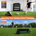 Soccer Rebounder Board Upgraded Portable Soccer Wall with 3 Target