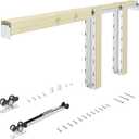 24"-30"x 80" Pocket Door Frame Kit with 98LBS Two-Way Soft-Close Mechanism,Aluminum Track Hardware Suitable for Doors Wide 24"-30",2X4 Studs Wall,Smoothly and Quietly Easy to Install