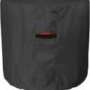 Porch Shield Waterproof AC Covers Heavy Duty Round Air Conditioner Cover for Outside Unit Up to 34''D x 30''H, Black