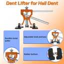 Paintless Dent Repair Kit with LED Line Board, Heat Gun for Glue Removal & Dent Heating, Dent Puller Kit with T-Bar, Dent Lifter, PC Glue Tabs, Auto Body Dent Removal Kit for Cars Trucks