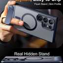 Temdan Magnetic for Samsung Galaxy S23 Ultra Case, [Innovate Stand][Military Grade Drop Protection][Non Slip][Translucent Matte] Shockproof Phone Case for Galaxy S23 Ultra 6.8" 2023 -Blue