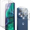 for Motolora Moto G Stylus 5G 2025 Screen Protector with Camera Lens Protector, 9H Hardness Anti-Scratch Tempered Glass Flim, Case Friendly,Anti-Scratch (2+2 PACK)